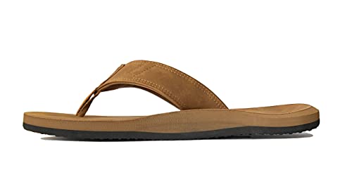 REDVOLUTION Mens's Beach Flip Flop with Tribal Patter Engraving Dressy Casual Sandals4