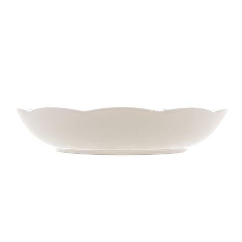 Prato Fundo de Porcelana New Bone Butterfly Flower 21,5cm x 21,5cm x 4,5cm - Lyor