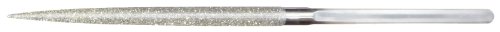 Strauss Heavy Duty Hand File, Diamond Grit, Round, Medium, 220mm Length, 6.8mm Width, 6.8mm Thickness
