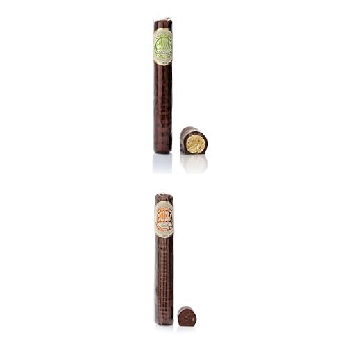 Venchi - 2 Cigar, Dark Chocolate Cigar Filled with Orange Chocolate and Truffle Pistachio Chocolate Cigar, 60% Dark Chocolate with Salted Pistachio, Gluten-Free, Dye-free and Preservative-Free
