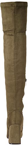 Yoki-Bloom Over The Knee Microfabric Boot, Olive, 6 M Us #TOP2