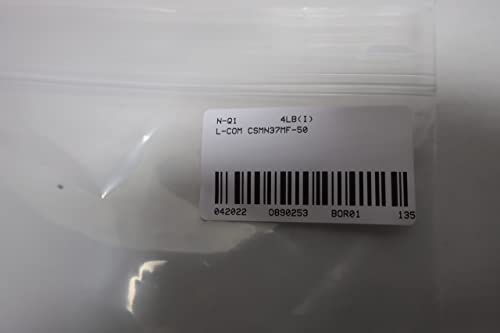 L-Com Csmn37Mf-50 Deluxe Molded D-Sub Cable, Db37 Pin Csmn37Mf-50 #TOP4