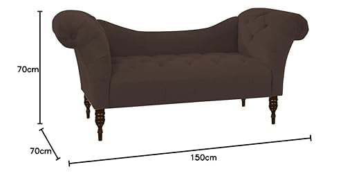 Image of Rosewood 2-Seater Settee Sofa Diwan Couch for Home and Living Room
