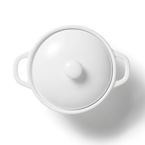 Starfrit Gourmet Bistro - Set of 2 Porcelain Mini Casseroles with lids - Stain Resistant - Oven, Microwave and Dishwasher Safe - Versatile Use by Starfrit - Image 4