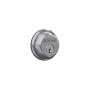 Schlage B60N626 Deadbolt, Keyed 1 Side, Satin Chrome