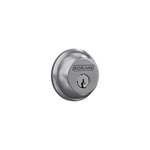 Schlage B60N626 Deadbolt, Keyed 1 Side, Brushed Chrome by SCHLAGE - Used condition - CA$40.25