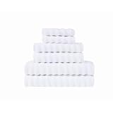 TRULY SOFT Zero Twist White Cotton 6-Piece 6 Piece Set Towel, Solid Color Themed, for Men and Women, Oeko-TEX Certified Confidence