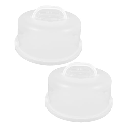 Toyvian 2 Piezas tortenkarton Party Cake Carrier Ahorrador taper para pasteles PP Transparent