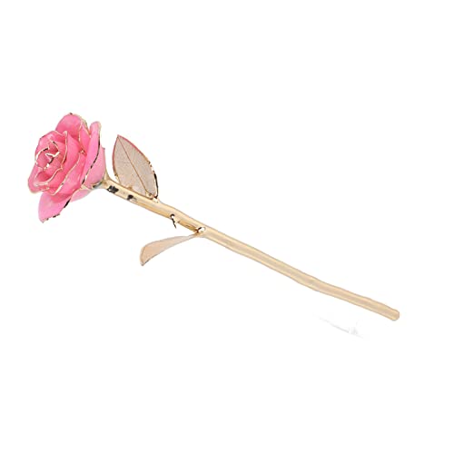 Ros banhado a ouro, rosa não murcho banhado a ouro 24K para presente para coleção