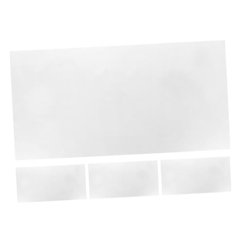 TOPPERFUN 4piezas Tapiz De Pizarra Blanca Extraíble Pizarra Blanca Para Pared Borrado Seco Láminas Portátiles Película Estática