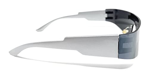 Wrap Around Sunglasses for Women Men Trendy Rimless Futuristic Shades Flat Top Fashion Eyeglasses4