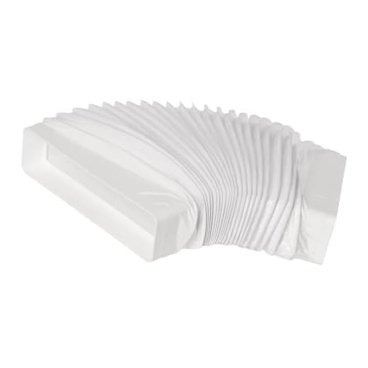 220x55mm Tubo Flexible - Conector para Tubo Rectangular - Canal Plano Flex - PVC