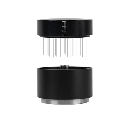 3-in-1 コーヒーディストリビューター ステンレススチール コーヒータンパーニードル エスプレッソタンパー レベラーツール 攪拌パウダーニードル プレスハンマー(58mm,Waffle)