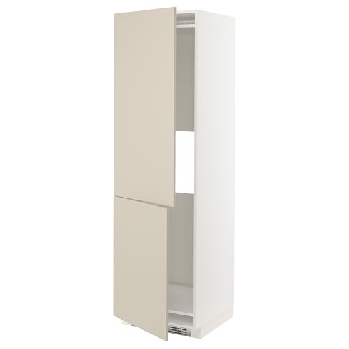 ProTuning METOD Hi cab f nevera o congelador w 2 drs, blanco/Havstorp beige, 60 x 60 x 200 cm