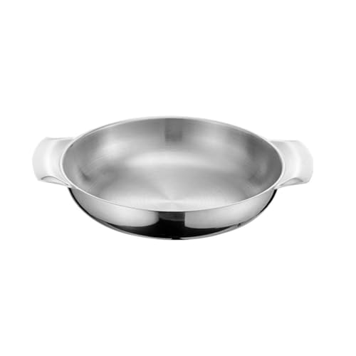 DRESSOOS Olla de Acero Inoxidable 16 Cm Doble Asa, Recipiente para Cocinar y Servir, Diseño Coreano para Mariscos, Olla Multiusos Resistente a Altas Temperaturas, Adecuado para Cocina