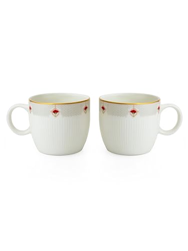 Image of Clay Craft Fine Ceramic Barrel Gold Printed Tea /Coffee Set of 6-200 ml Each