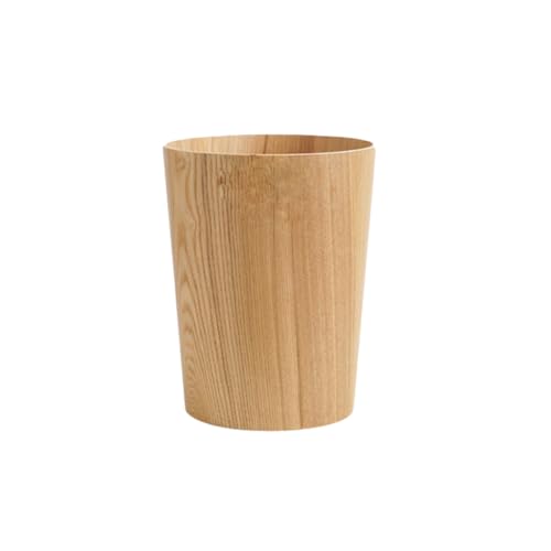 QTTYREV garbage can Wooden With Swing Lid And Waste Solution