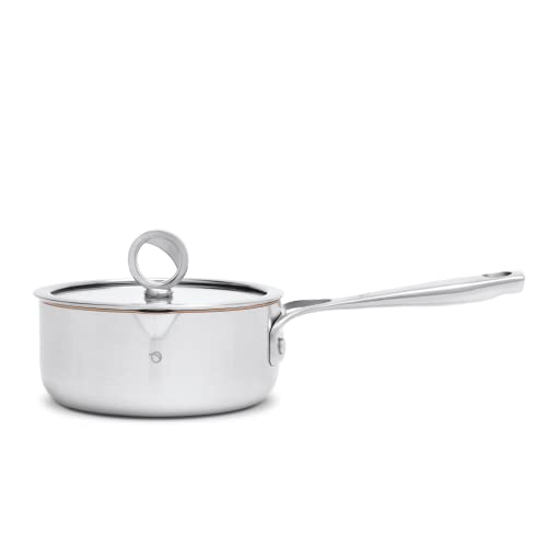 Olav My Premium Pentola con nucleo in rame, grande pentola antiaderente con nucleo in rame, adatta per induzione, forno o fornello, casseruola e casseruola, 16 cm