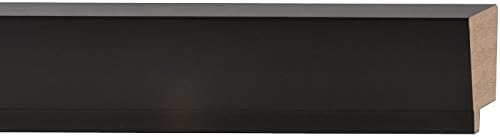 Picture Frame Moulding (Wood) 100ft Bundle - Traditional Black Finish - 2.5" Width - 7/16" Rabbet Depth