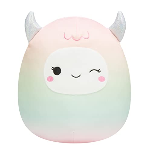 Squishmallows SQK3269 - Yara der Regenbogen-Yeti 30 cm, offizielles Kelly Toys Plüsch, superweiches Kuscheltier