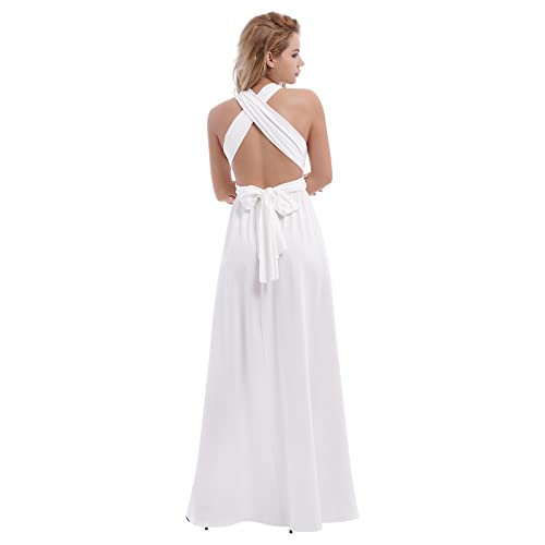 IBTOM CASTLE Women's Liturgical Praise Lyrical Dance Dress Loose Fit Full Length Dancewear Costume (12/XL, White) - Thumbnail 3