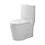 Fine Fixtures Dual-Flush Elongated One Piece Toilet Bowl - Soft Close Seat with High Efficiency Dual Flush in White…