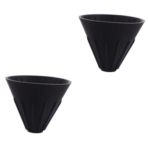 Uonlytech 2pcs Silicone Coffee Dripper Reusable Food-grade Coffee Funnel for Camping and Home Brewing Lightweight and Filter for Easy Use
