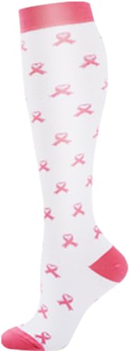 Image of Women's Knee High Compression Socks for Running Work Support Nurses Pregnancy Travel,Colorful Over The Calf Socks,#W402