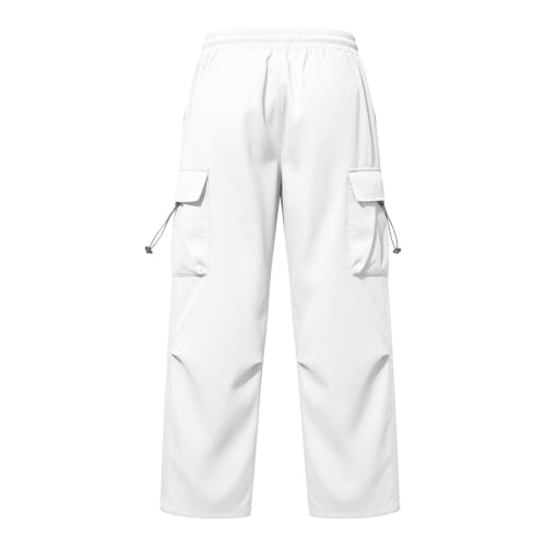Cargo Pants Women, Parachute Hiking Pants with Pockets Elastic Waist - image 8