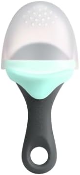 Boon Selüloz Silikon Bebek Meyve Besleyici - Yumuşak Silikon Bebek Besleme - Meyve ve Sebze Bebek Led Sütten Kesme Malzemeleri - Bebek Besleme Temelleri - Yeşil/Nane - 1 Adet - Görsel 2