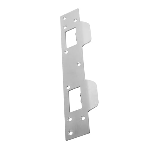 Uonlytech tablero de ataque de pestillo puerta exterior equipo de reparación de acero inoxidable pestillo de manija giratoria placa de refuerzo de puerta de entrada parte de la puerta Silver