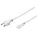 Produktbild 2 Stück - Netzkabel Länge: 3 m weiß Eurostecker>Doppelbuchse