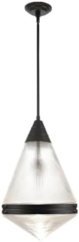 Maxim Lighting 10395PRBK Hargreaves - 1 Light Pendant-22 Inches Tall and 13.5 Inches Wide, Finish Color: Black