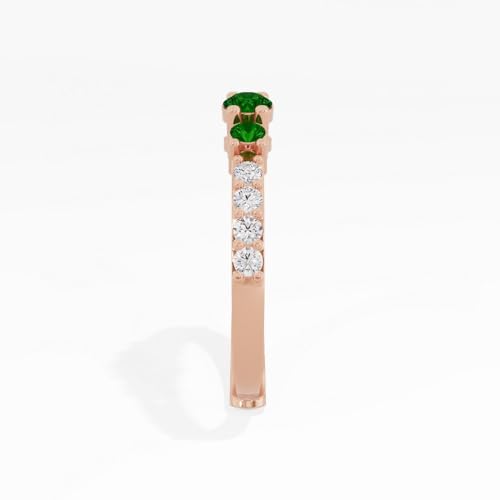 Image of U ARE 925 Sterling Silver 18K Gold and Rose Gold Plated Sparkling Three-Stone Ring | Gift for Women and Girls | With Certificate of Authenticity and 925 Stamp