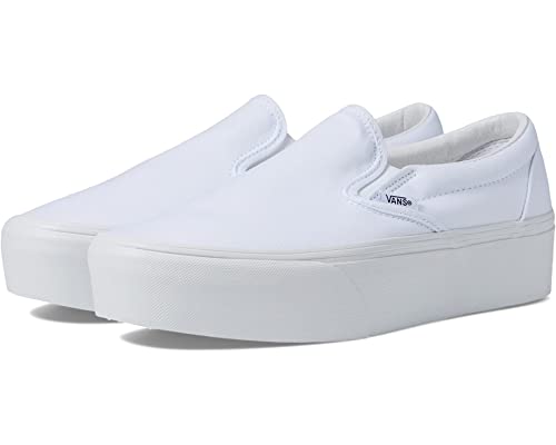 Vans Women's Ua Classic Slip-On Stackform Sneakers, Canvas True White, 7.5 Medium US