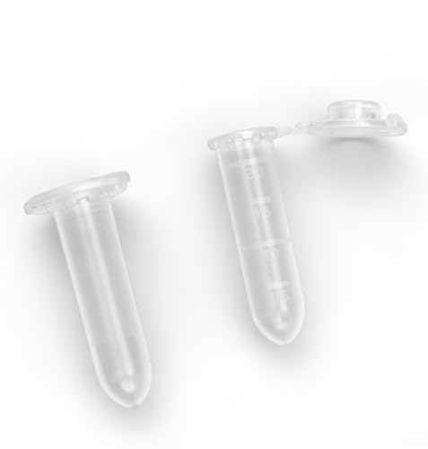 Image of IS IndoSurgicals Microcentrifuge Tubes 2ml, Polypropylene Round Bottom, Clear Centrifuge Tubes for Laboratory Use (Pack of 500)
