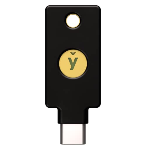 Yubico - YubiKey 5C NFC - Chave de segurança de autenticação de dois fatores (2FA), conexão via USB-