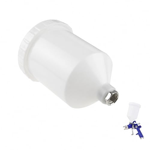 ORAZIO – Pistolet à Peinture HVLP, gobelet en Plastique de 600ml avec connecteur fileté,...