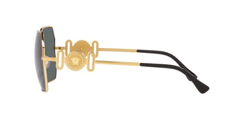 Versace VE 2248 100281 Gold Metal Geometric Sunglasses Grey Polarized Lens2