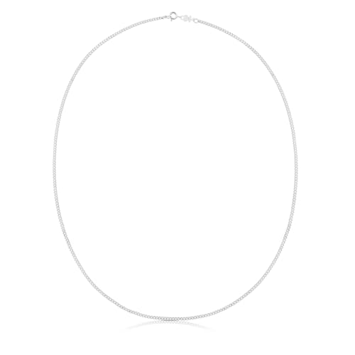 TOUS Cadena Mediana para Mujer de Plata de Primera Ley Cordón, 60 cm de Largo, Colección Basics