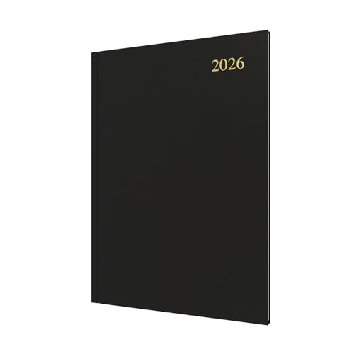 Collins - Essential - 2026 12 Month Calendar Year Planner Week-To-View Diary A4 Hard Cover - Black (ESSA43.99-26)