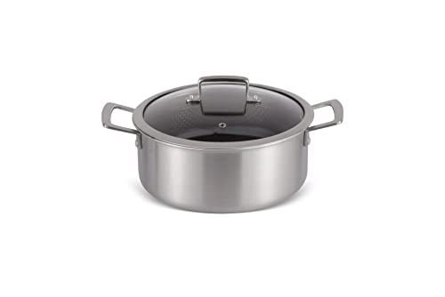 Edenberg Juego de cacerolas de 4,3 l, 2 piezas, con tapa de cristal y revestimiento antiadherente, apto para todo tipo de cocinas, incluidas las de inducción EB-0017053