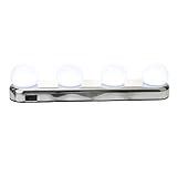 NUOBESTY Lampe De Maquillage à Ventouse Led Blanche, 4 Ampoules, Portable, Éclairage Ava...