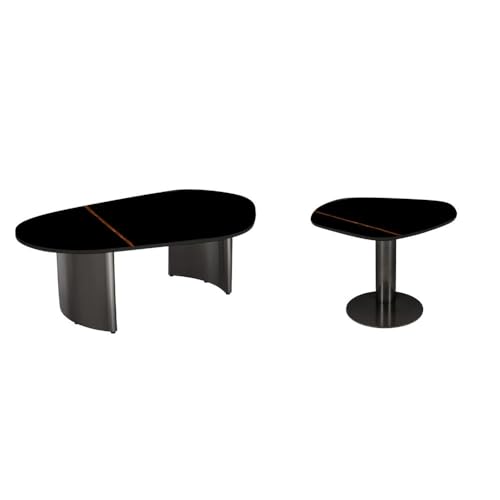 Image of Wakefit Mocca Coffee Table I Marble Finish I Vitrified Tile Top I St. Laurent
