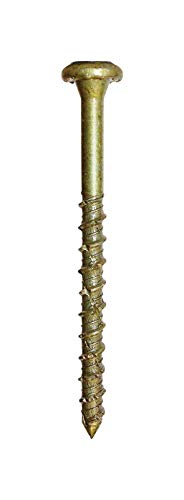 0.29 x 2.75 in. Star Self Tapping Zinc Concrete Screws, Yellow