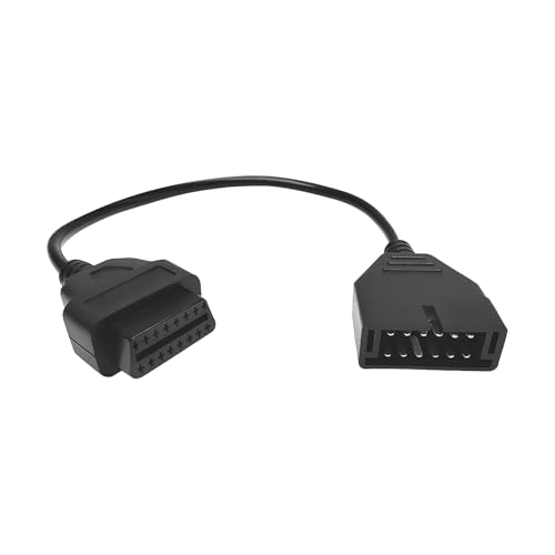 GAOLAOSY OBD1 to OBD2 GM Adapter, Auto Cable Code Reader Diagnostic Extension Tool, OBD1 12 Pins to OBD2 16 Pins Car Socket Scanner Cable, Auto Scanner Connector Replacement for Most Models