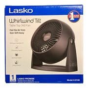 lasko whirlwind tilt 12" table fan with wall-mount option, black