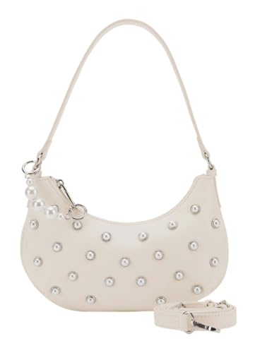 Sac demi-lune Seidenfelt Manufaktur Tydal Cream aux finitions soignées