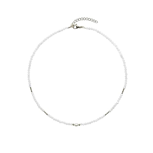 Collier en pierre de lune de 3 mm et finitions de luxe plaqué or