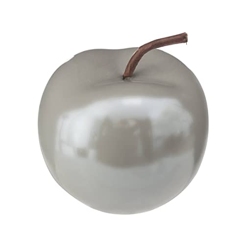 Atmosphera - Pomme déco - céramique - D8-5 cm - Gris